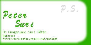 peter suri business card